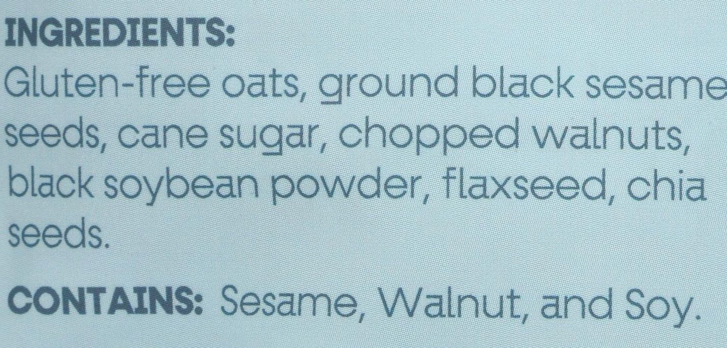Toasted Black Sesame Oatmeal Pouch