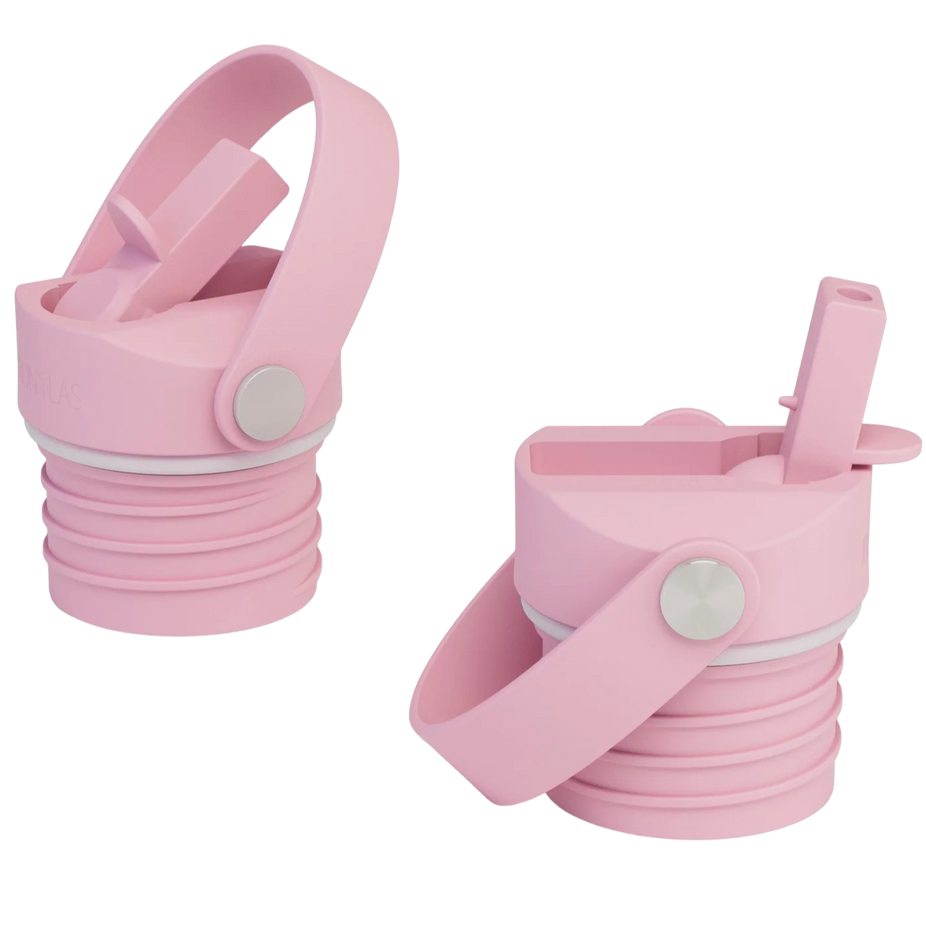Straw Lid Set for Narrow Mouth Bottles - Rose