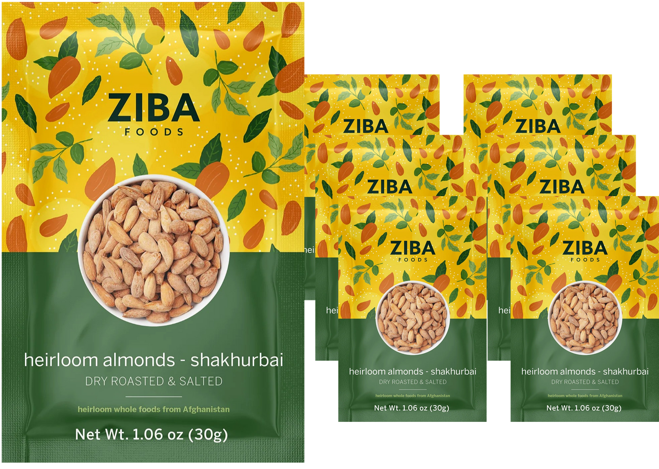 Shakhurbai Roasted Almonds with Salt (6 Pack)