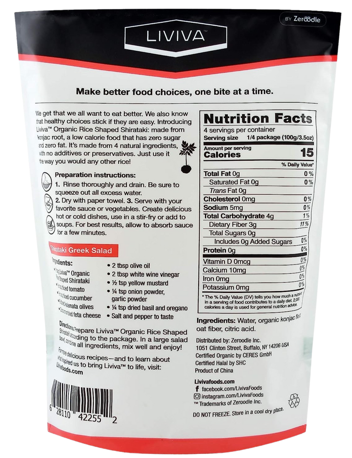 Organic Shirataki with Oat Fiber