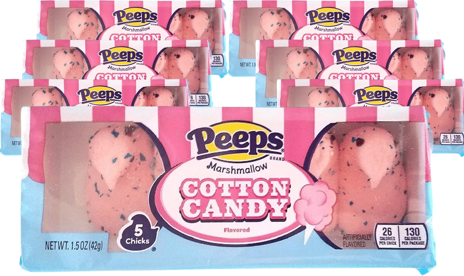 Cotton Candy Flavored Marshmallow Chicks (6 Pack)