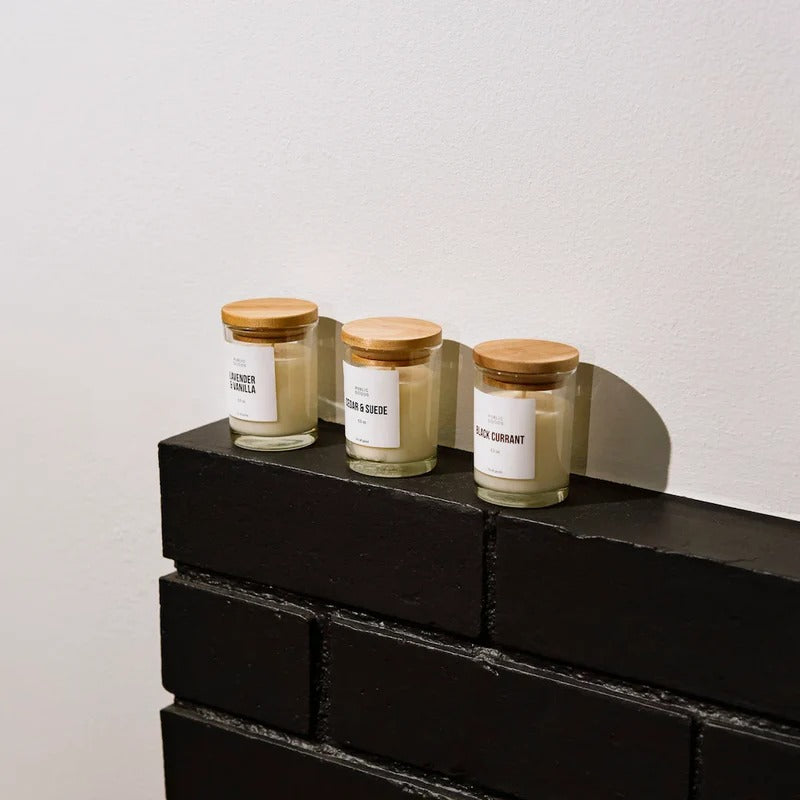 Candle Set Wooden Lids (3 Pack)
