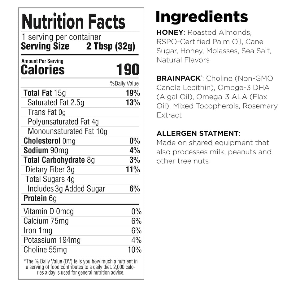 Brain Butter- Almond Honey (10 Pack)