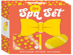 3 pc Spa Set with Beauty Headband, Hair Turban and Scalp Massager