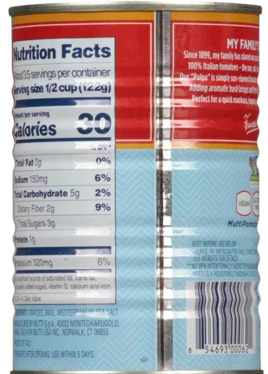 Crushed Tomatoes with Basil