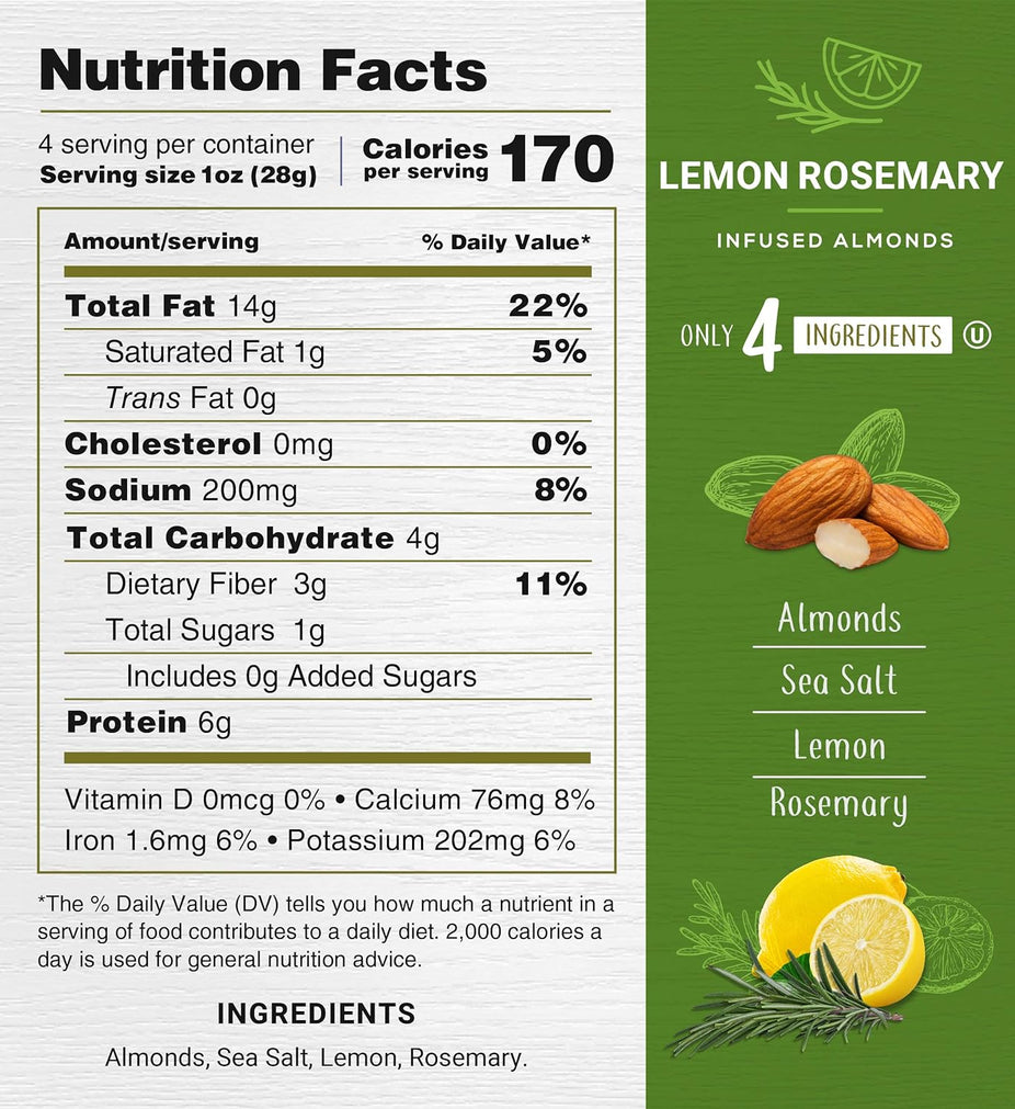 Lemon Rosemary Almonds Infused