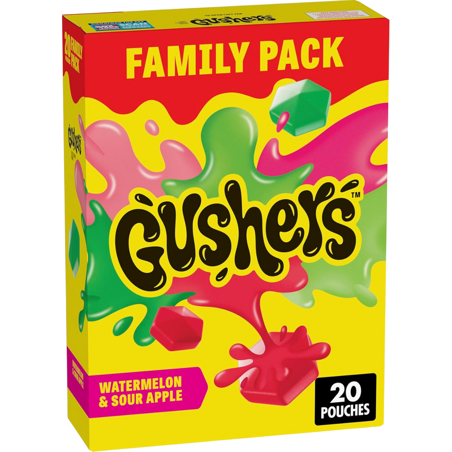 Watermelon And Sour Apple Fruit Flavored Snacks Family Size (20 CT)