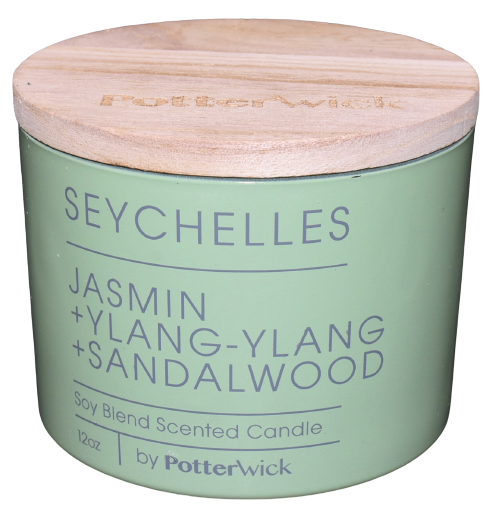 Seychelles Jasmine + Ylang-ylang + Sandalwood Soy Blend Scented Candle