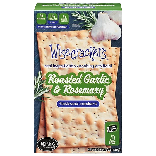Roasted Garlic & Rosemary Crackers