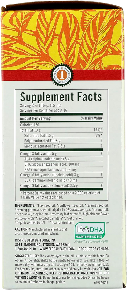 Udo's Oil 3-6-9 Blend DHA