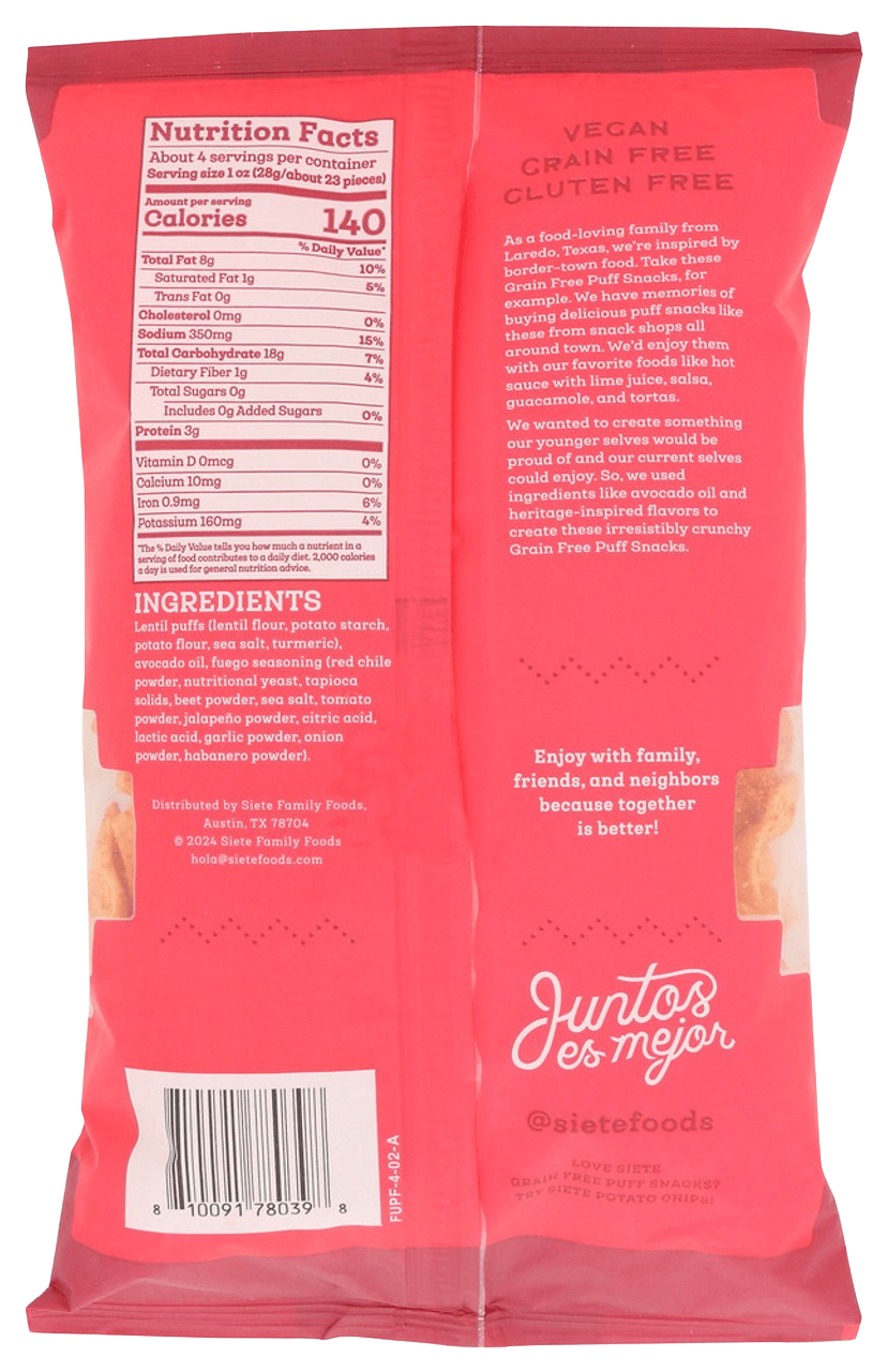Fuego Lentil Puffs