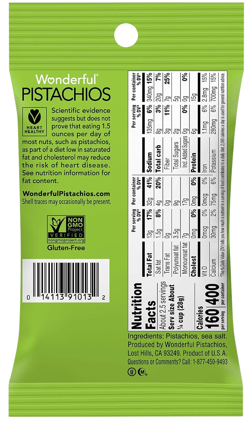 Roasted & Salted No Shell Pistachios