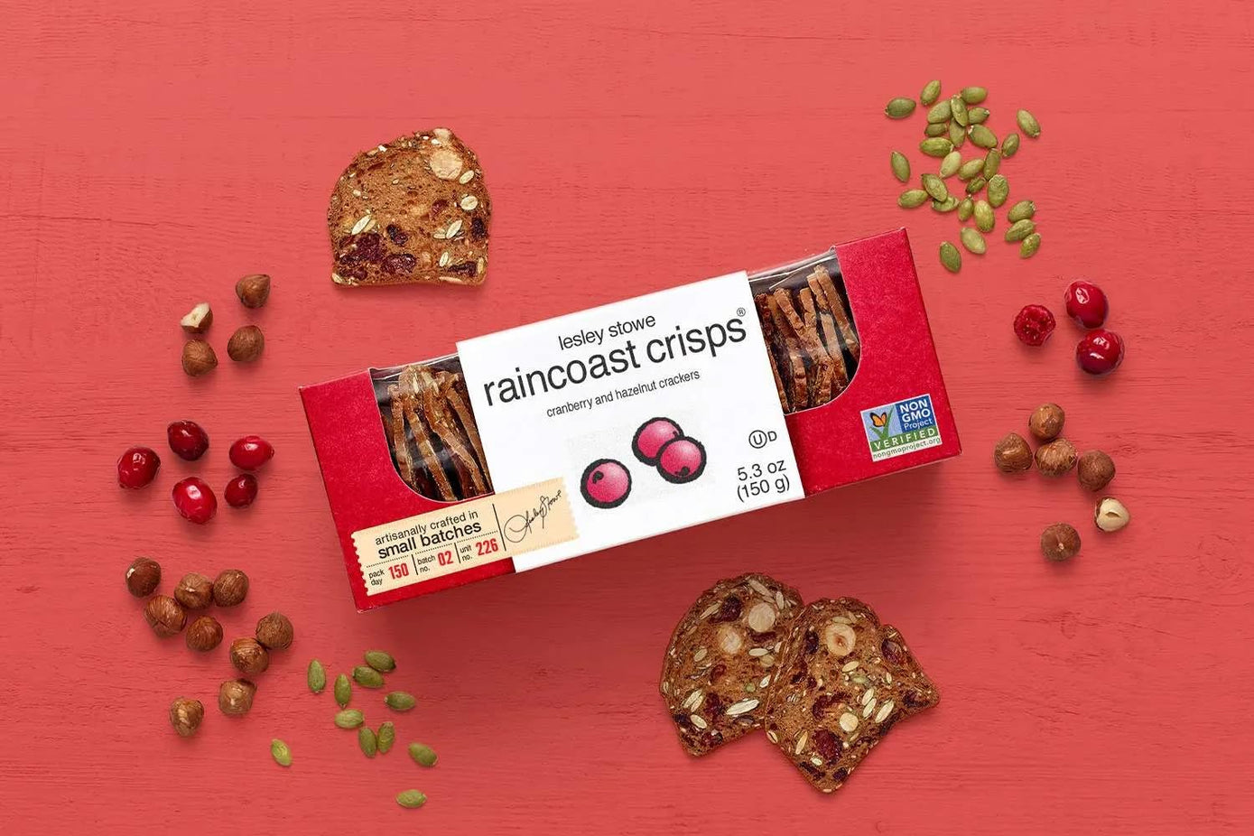 Raincoast Crisps Cranberry & Hazelnut Crackers (wrong image)