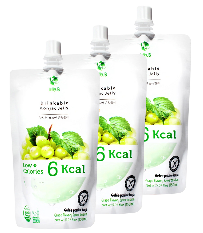 Low Calorie Drinkable Konjac Jelly - Muscat Grape (3 Pack)
