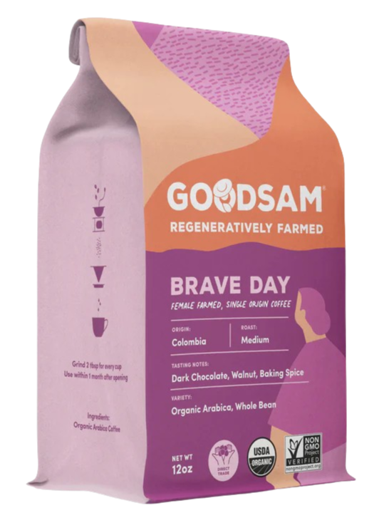 Organic Brave Day Medium Roast Whole Bean Coffee