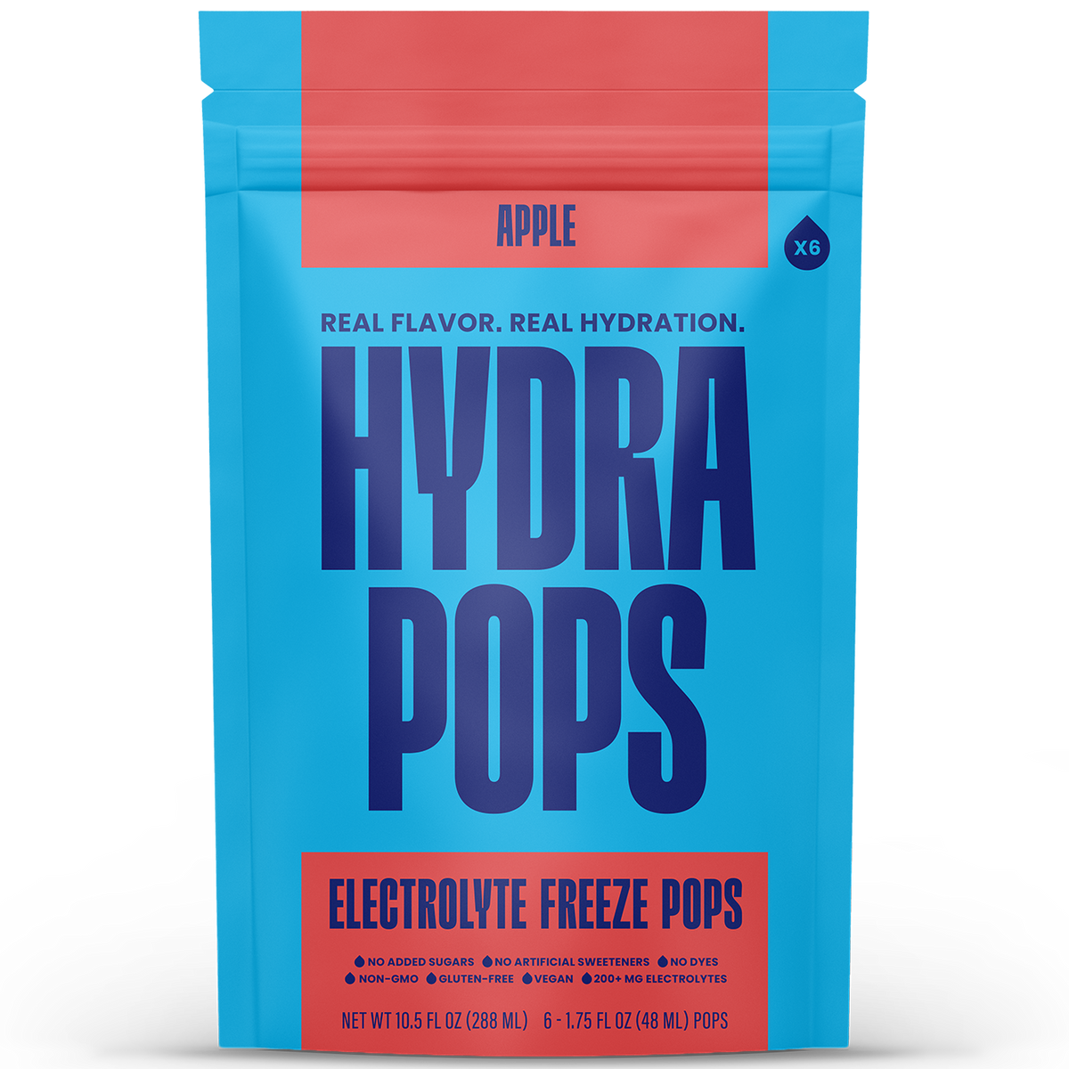 Hydra Hydration Hydra Pops Apple Electrolyte Freeze Pops (6 CT