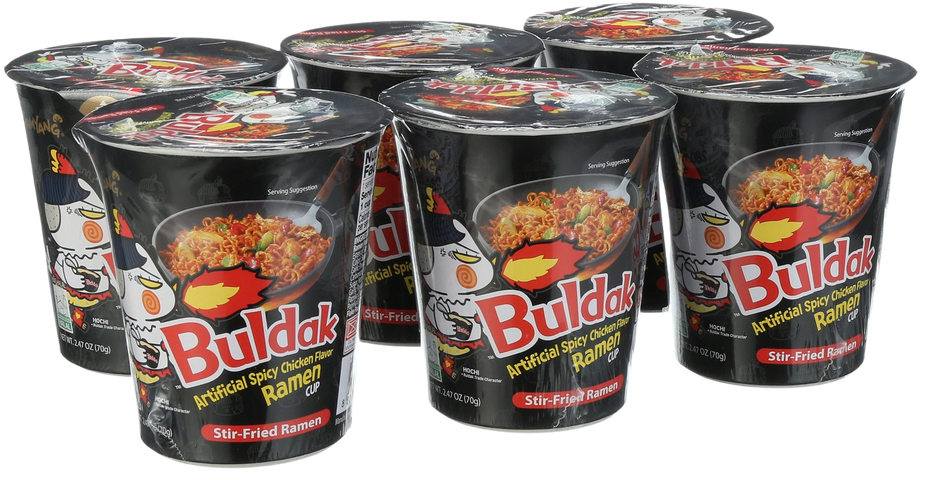 Spicy Chicken Flavor Cup Ramen (6 Pack)