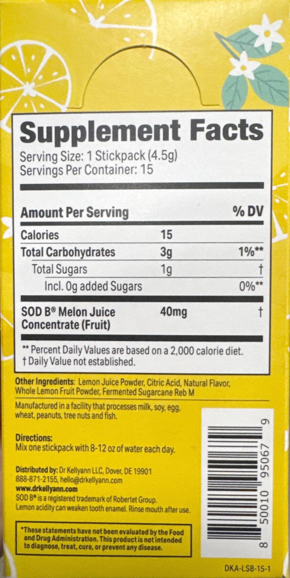 Hydration Sips Lemon (15 CT)