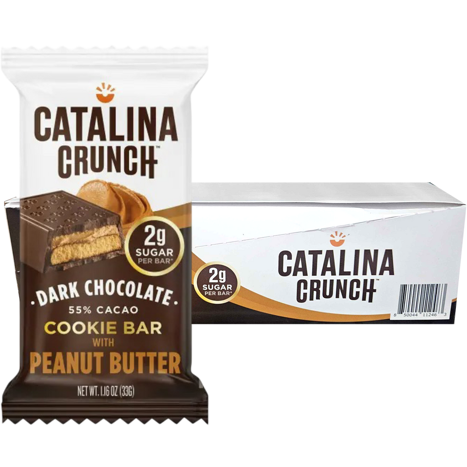 Dark Chocolate Cookie Bar with Peanut Butter Flavor (12 CT)