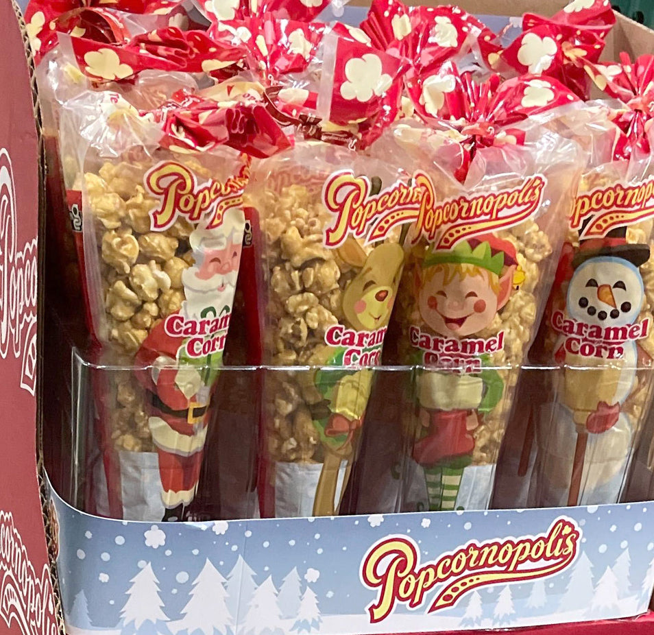 Popcorn Cone Holiday Caramel
