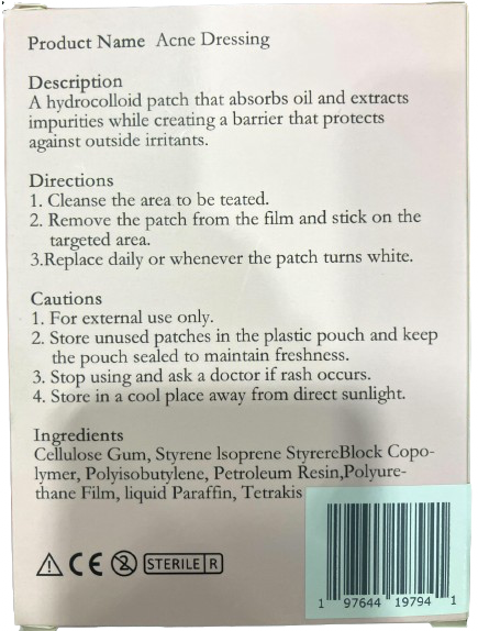 Acne face patches