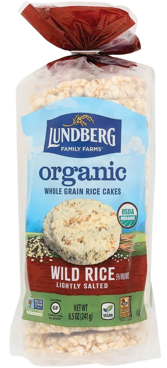 Organic Whole Grain Rice Cakes Wild Rice Pack - Lightly Salted