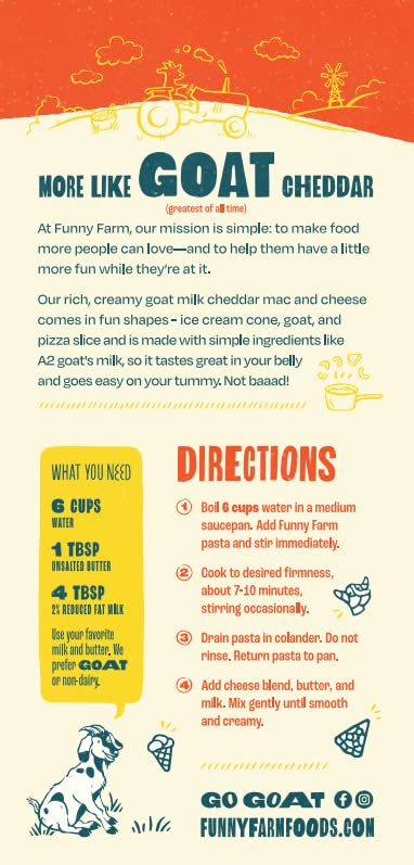 Goat Cheddar with Fun Shapes Mac & Cheese (8 Pack)
