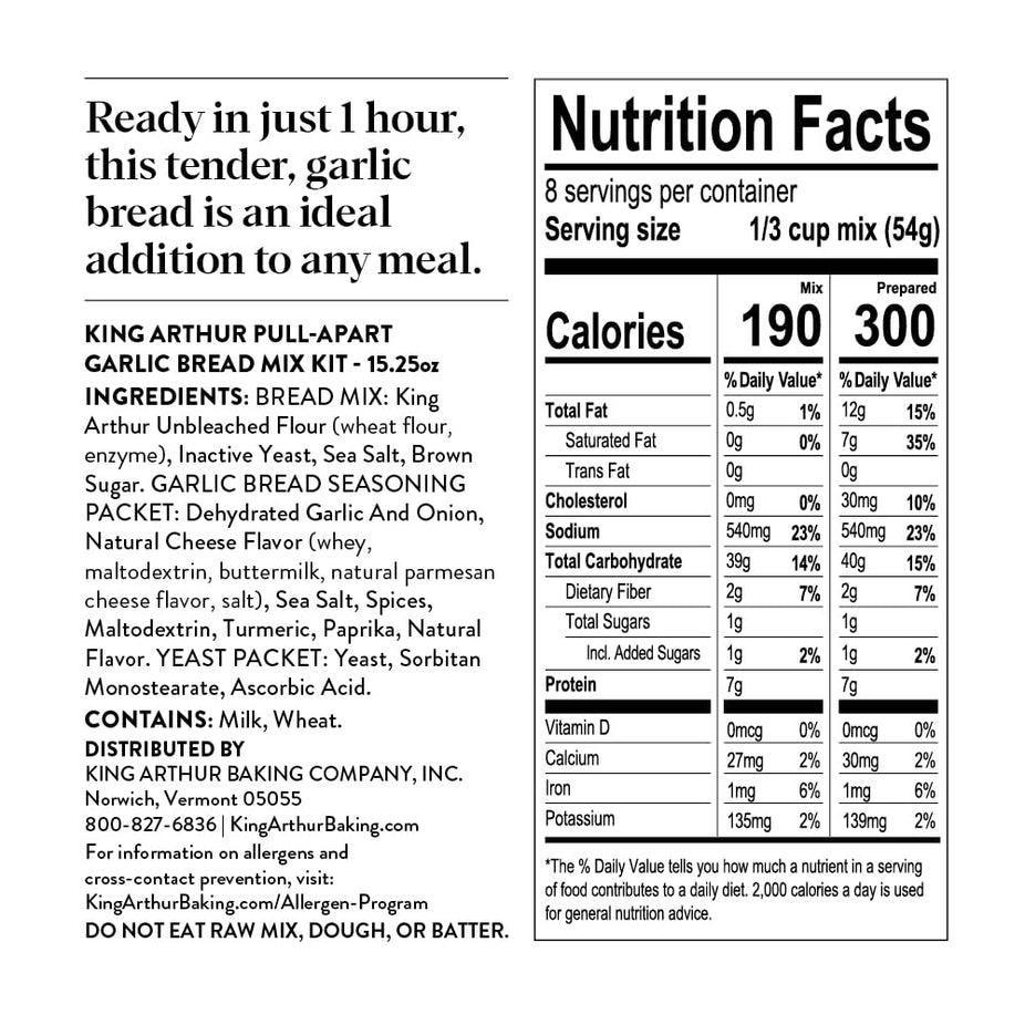 Pull Apart Garlic Bread Mix Kit