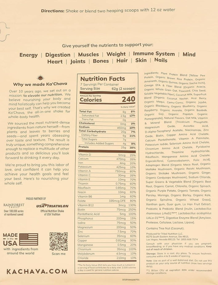 All-In-One Plant Based Nutrition Shake - Vanilla