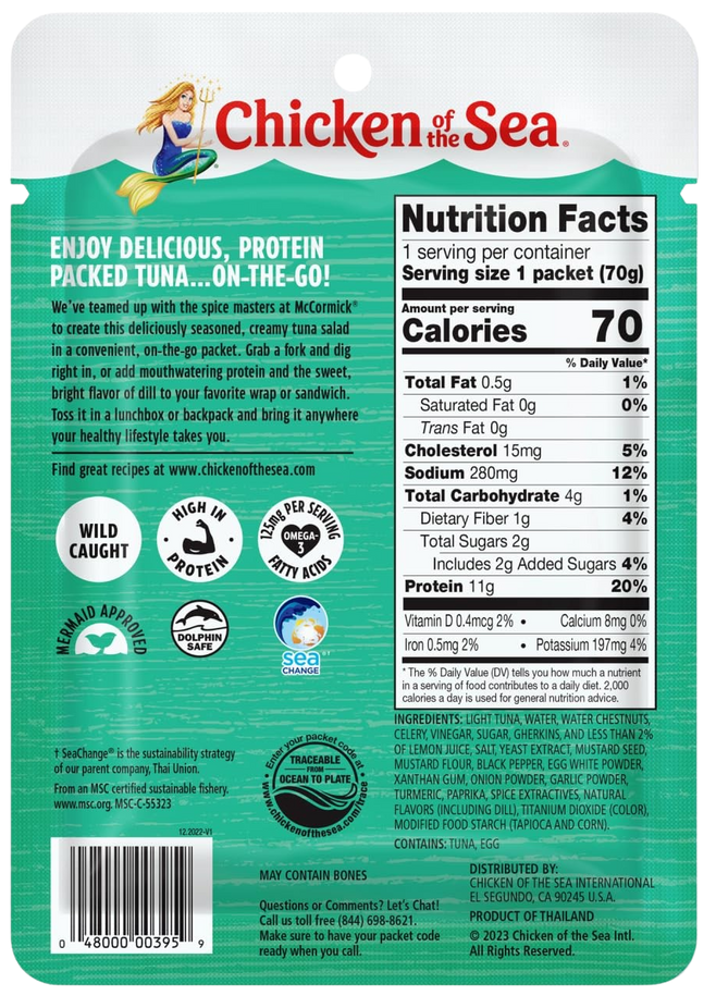 Wild Caught Light Tuna Dill Tuna Salad (12 Pack)