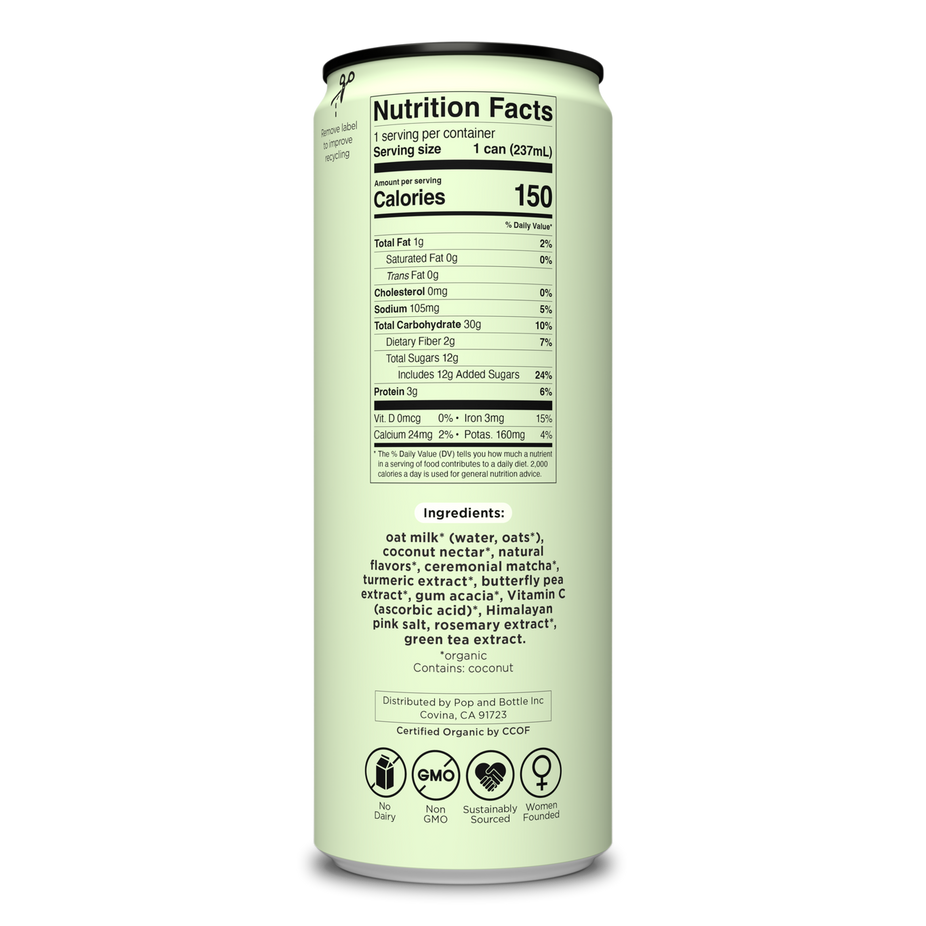 Oat Milk Latte Variety Pack Matcha, Vanilla, Mocha, Caramel (12 Pack)