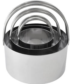 3 pc Stainless Steel Round Biscuit Cutter