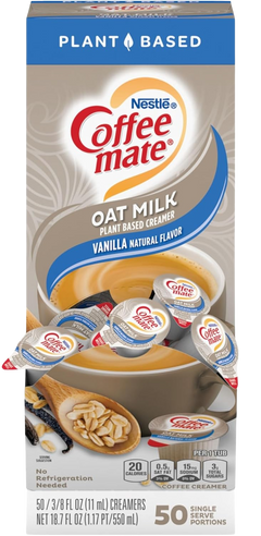 Oat Milk Liquid Coffee Creamer - Vanilla (50 CT)