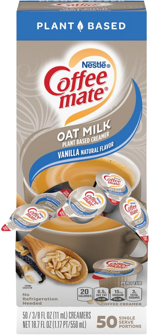 Oat Milk Liquid Coffee Creamer - Vanilla (50 CT)