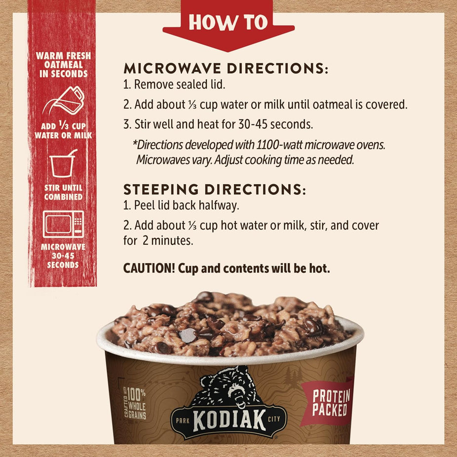 Chocolate Chip Oatmeal Cup (12 Pack)