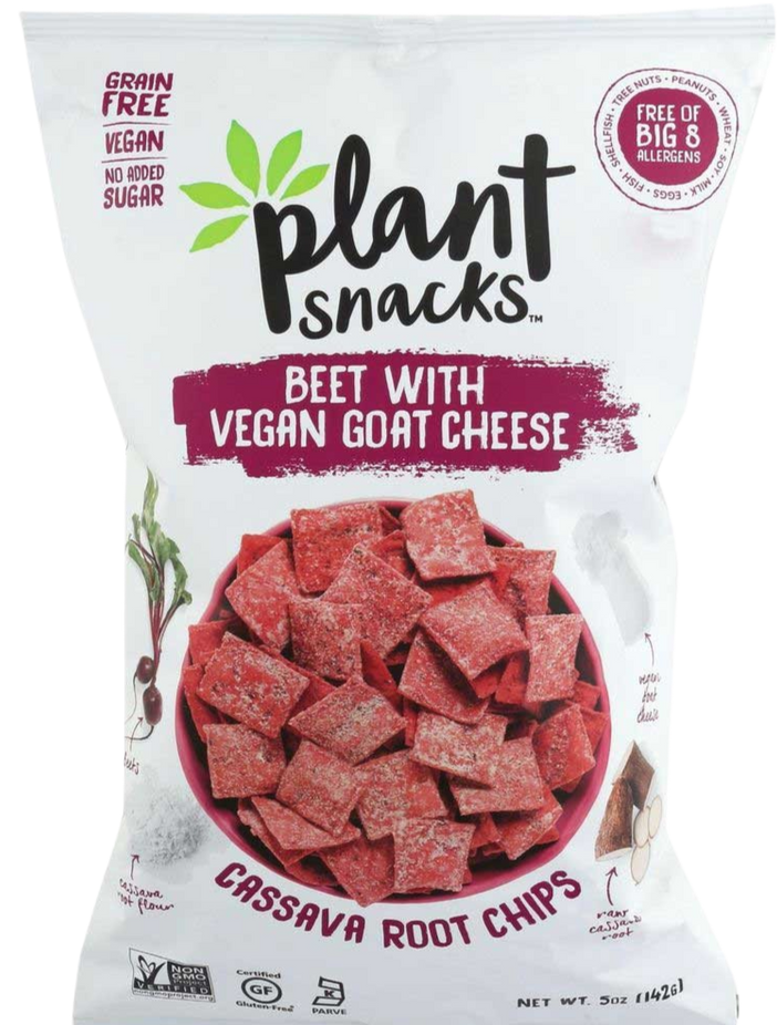 Beet with Goat Cheese Cassava Chips