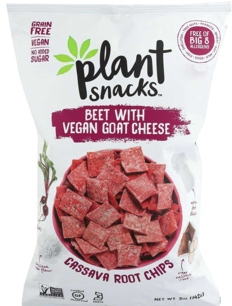 Beet with Goat Cheese Cassava Chips