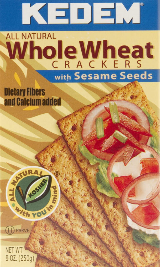 Whole Wheat Crackers With Sesame Seeds