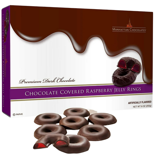 Chocolate Covered Raspberry Jelly Rings