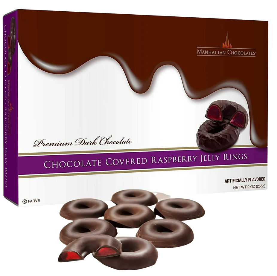 Chocolate Covered Raspberry Jelly Rings