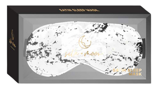 Satin Sleep Mask - Abstract Black and White