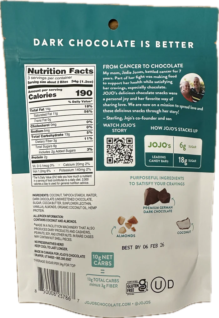 Dark Chocolate Coconut Bites