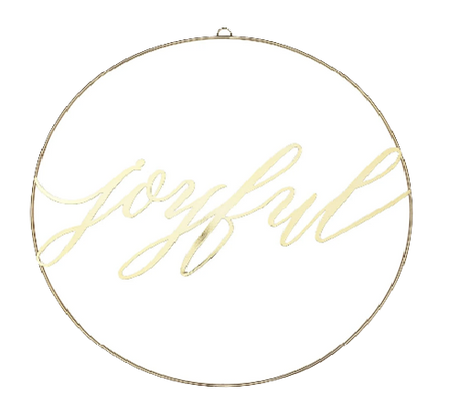 Decorative Sign - Joyful Gold