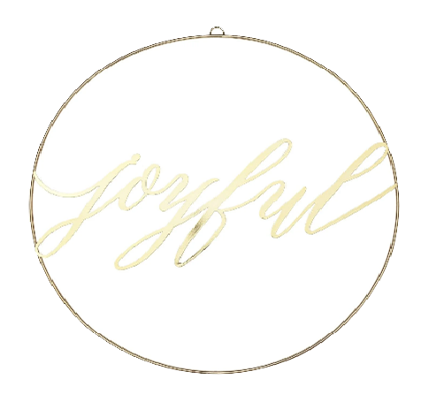 Decorative Sign - Joyful Gold