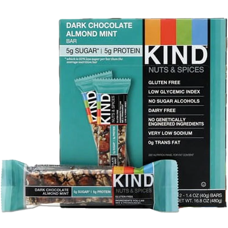 Dark Chocolate Almond Mint Bar (12 CT)