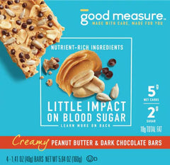 Creamy Peanut Butter and Dark Chocolate Bars (4CT)