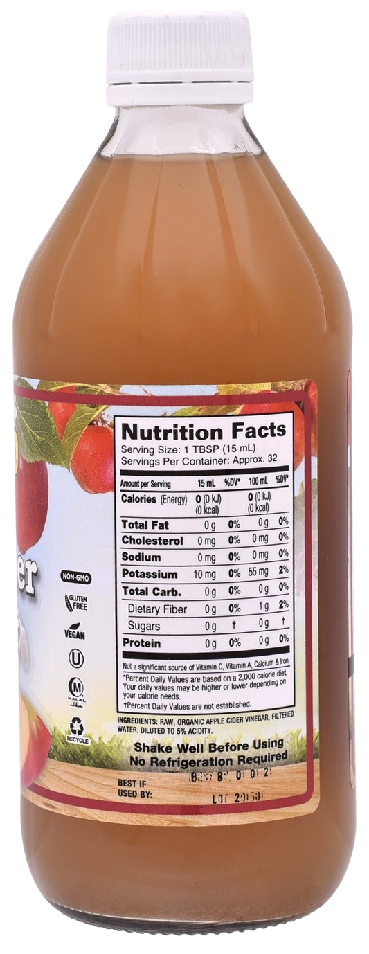 Organic Raw Apple Cider Vinegar with Mother