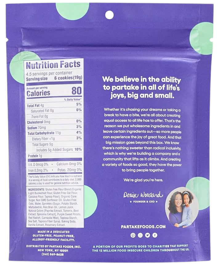 Crunchy Vanilla Sprinkle Mini Cookies