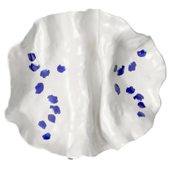 Frida White and Blue Porcelain Decorative Plate