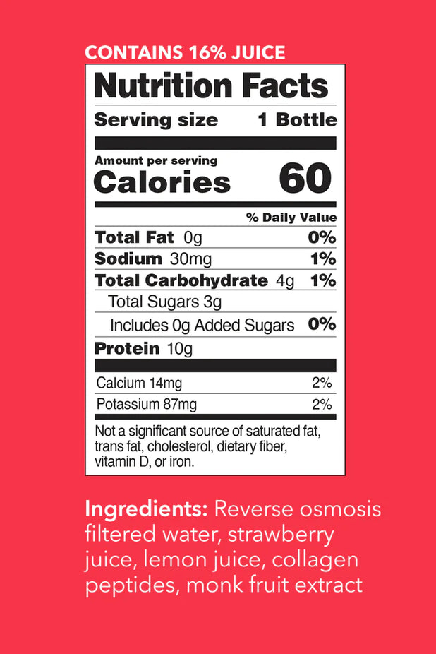 Strawberry Lemon Collagen Water